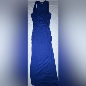 Venus Electric Blue Ruched Maxi Dress